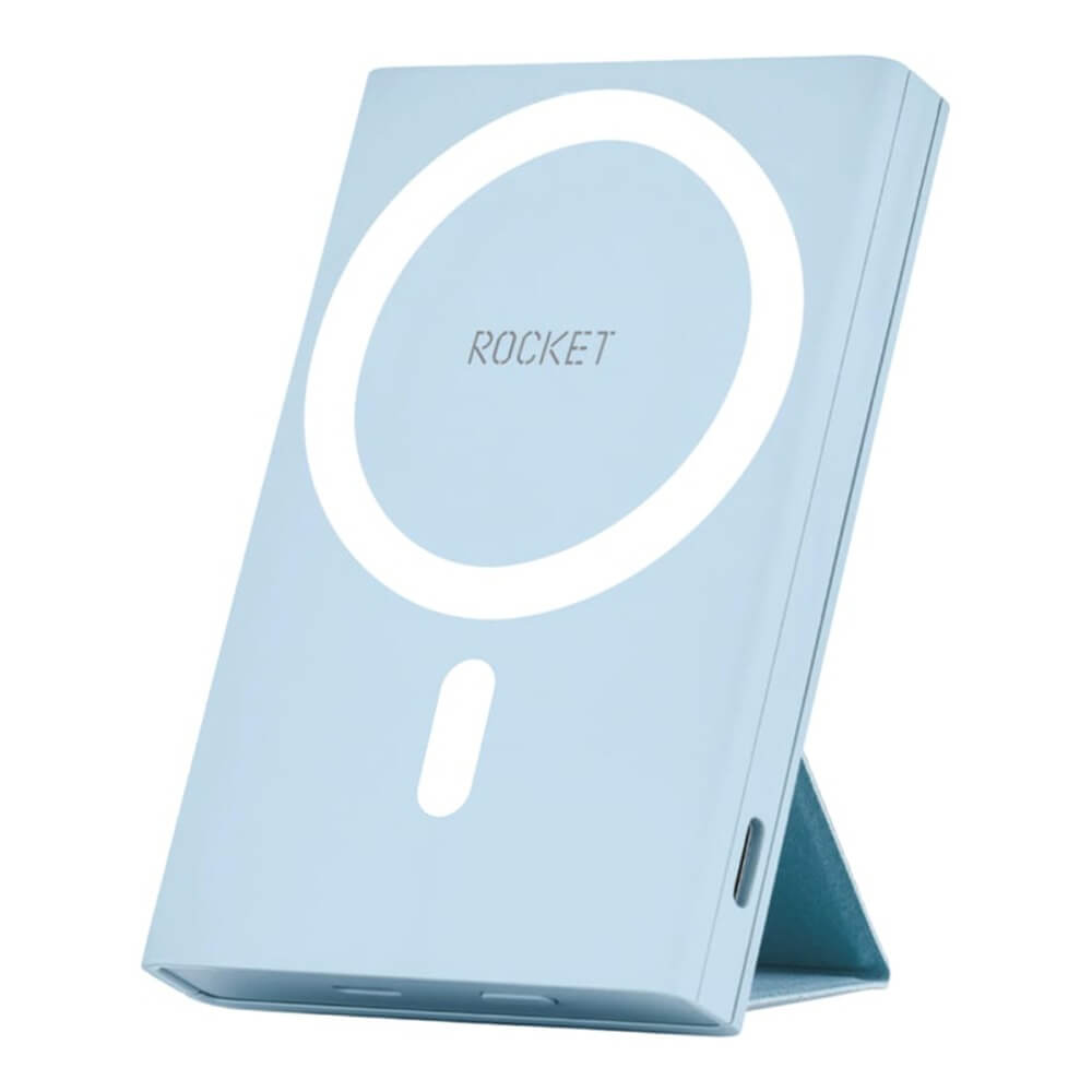 Беспроводная аккумуляторная батарея 5000mAh Rocket Hold, PD20W, цвет:светло-голубой